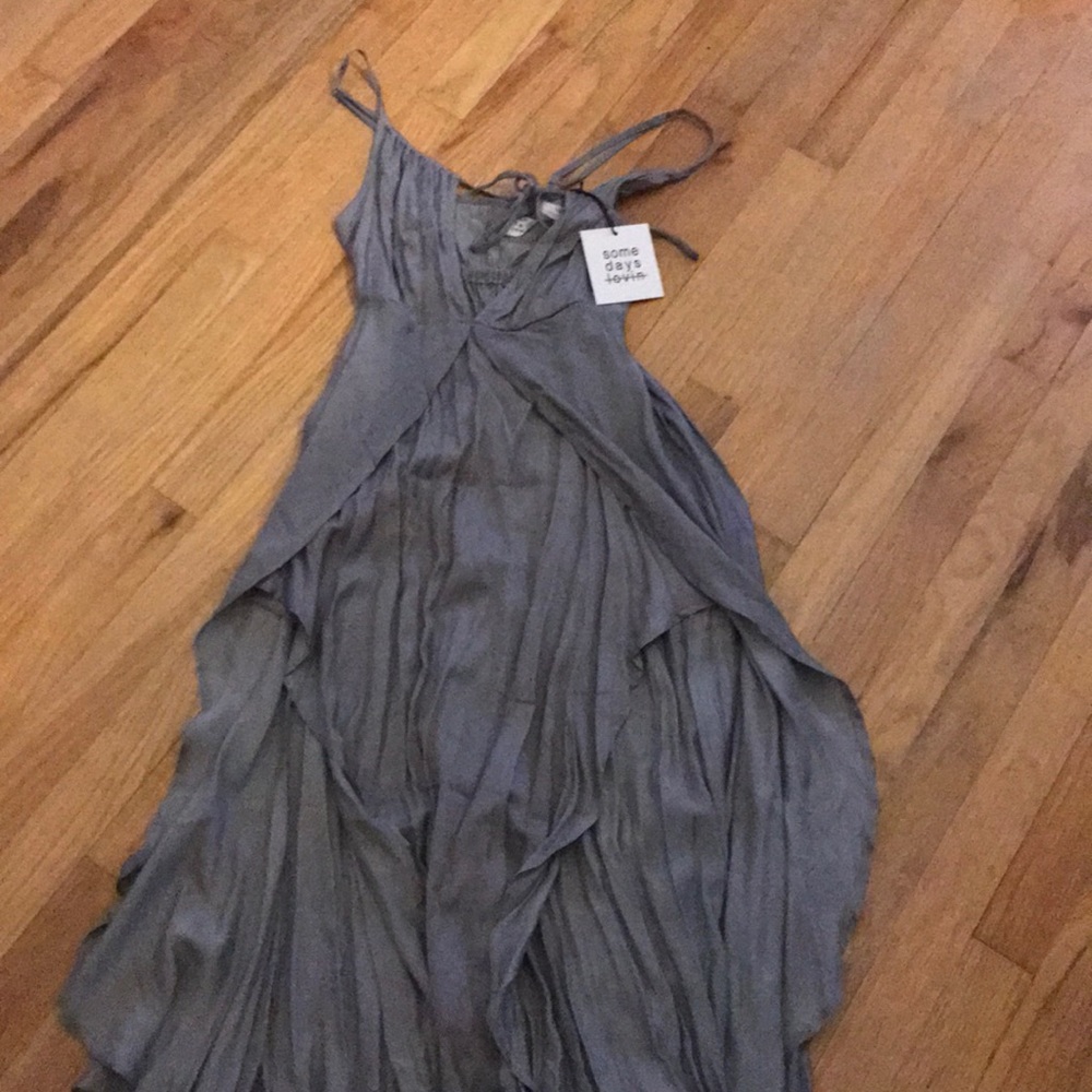 Very pretty silver slip dress